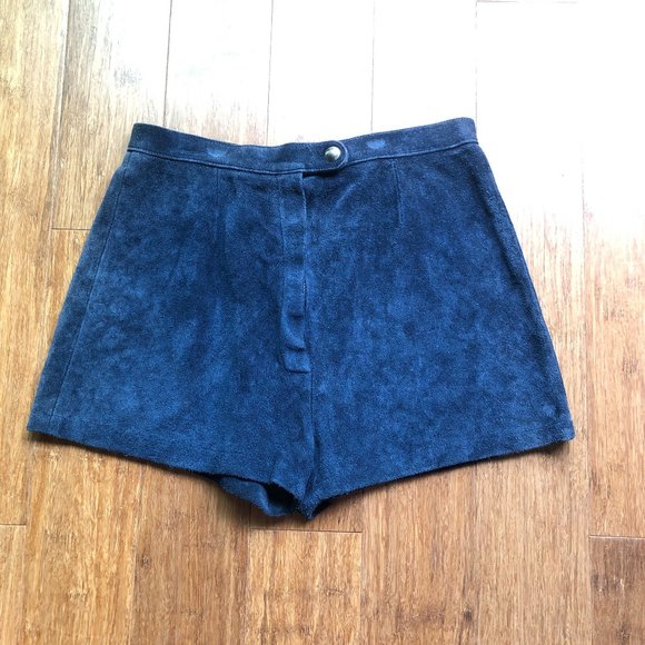 Vintage Pants - Vintage suede leather shorts